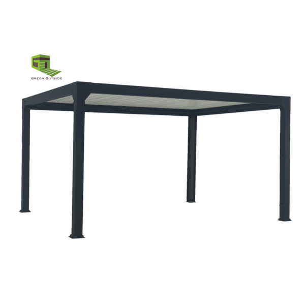 Menea Aluminium Bioclimatic Pergola 5×3 Motorised, Black