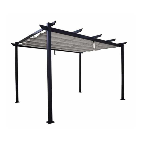 Omega Self-Supporting Pergola, Anthracite Grey Aluminium 2.85X4 m