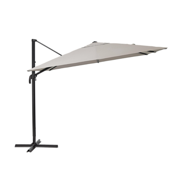NATERIAL Aura Square Cantilever Parasol, Taupe, L.286 x W.286 cm