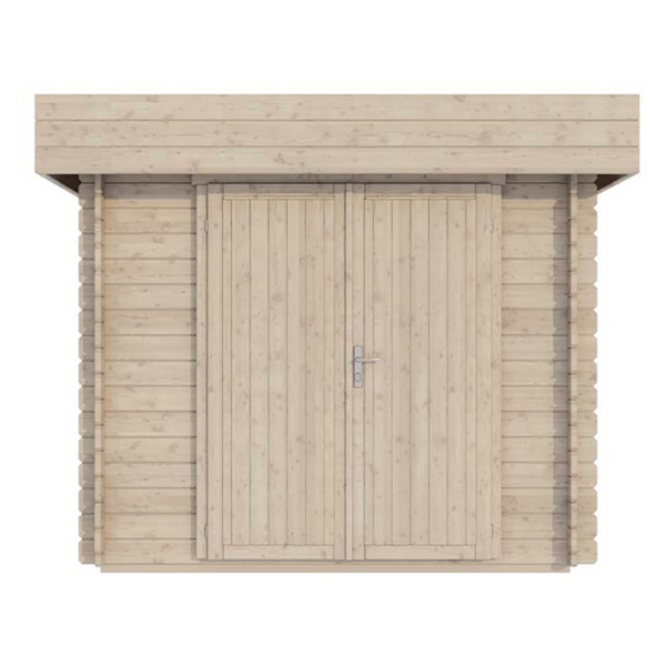 ROVETO Wooden Motorcycle Shelter 12 m² – 28 mm